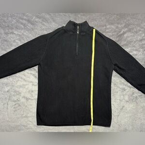 Tommy Bahama Sweater SIZE XL 1/4 zip BLACK